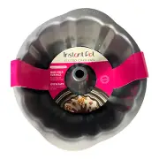 Fluted Cake Pan Gray 6 & 8 Quart Compatible Non-Stick Surface Instant Pot