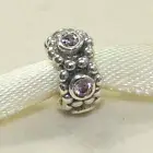 New Authentic Pandora Charm Her Majesty Pink Spacer 791122PCZ W Suede Pouch