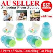 2Pair Silicone Ear plugs 25db Earplug Sleeping Shooting Reusable Noise Reduction