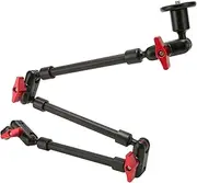 Articulating Arm Mount, Desk Mount Table Stand With Magic Arm and 1/4in 3/8in Thread Hole, Tabletop DSLR Camera Clamp for Webcam Tablet Phones