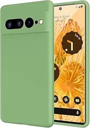ZUSLAB Silicone Case for Pixel 7 Pro Case Real Liquid Silicone Anti-Scratch Gel Rubber Shockproof Cover with Soft Microfiber Lining Drop Full Protection for Google (2022) - Green