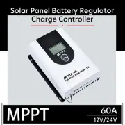 12V/24V Solar Panel Battery Regulator MPPT Charge Controller 60A LCD Bluetooth