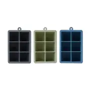 Giant Ice Cube Tray Assorted 6 Square Mould Silicone Large Size Jumbo