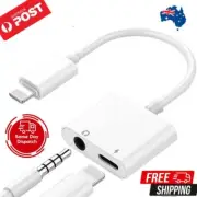 iPhone Jack to 3.5mm Aux Splitter 2in1 Aux Adapter For Headphone & Charger