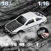 Remote Control Car 1/16 18KM/H 2.4GHz 4WD RC Drift Racing Car Lights Spray F3V6