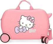 [Hello Kitty] My Favourite Bow Children's Suitcase Pink 45 x 31 x 20 cm Hard ABS 24.6L 1.8 kg 2 Wheels Hand Luggage, Pink, Children's Suitcase, Pink, Children's Suitcase
