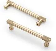 Asidrama 10 Pack 5 Inch(128mm) Gold Cabinet Pulls Cabinet Handles Cupboard Handles Kitchen Cabinet Hardware for Cupboard Drawer Handles Dresser Pulls