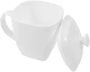 COLLBATH China Mug Pure White Reusable Portable Mug Cup for Tea Coffee Milk Latte Ceramic Ergonomic Handle 501-600ml for Birthday Wedding Present 501-600ml, Ideal for Home and Office, Birthd