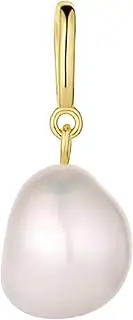 [gorjana] Pearl Parker Charm 3/8" - Luxurious 18k Gold-Plated Finish - Unique Baroque Pearl - Easy Attachment Clasp - Versatile Jewelry Piece - Romantic Necklace Addition, Small, Brass, No Gemstone