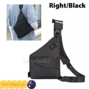 WaterproofShoulderBag AntiTheftPocketManPortableChestPersonalTravelOZ/RightBlack