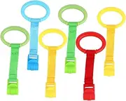QUMIIRITY 6pcs Baby Pull Rings Safe Hanging Ring Toys for Boys and Girls Gym Baby Stands Toddler Walking Assistance