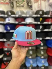 New Era Mexico WBC Sky Blue/Pink 59fifty Fitted Hat (Sz 7 1/2)
