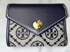 Tory Burch T Monogram Envelope Wallet Navy Blue New With Tags Free Shipping