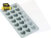 Heart Shaped Ice Cube Trays with Lid, Chocolate Mold, Easy Release Ice Trays, 21