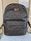 NWT HTF Authentic Michael Kors Jet Set Large Backpack MK Signature Brown