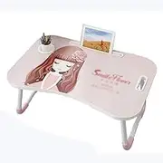 Computer Desk, Storage Shelves, Home Office PC Desk Station, Writing Study Desktop Table with Stable Metal Frame(D)