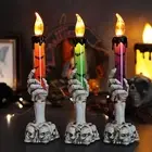 Halloween LED Candle Lamp Skeleton Hand Lamp Battery Powered Flameless Tealight