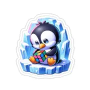 Sticker Puzzled Penguin Ice Cube Rubik's Play 2x2" 3x3" 4x4" 6x6" Cute Animal