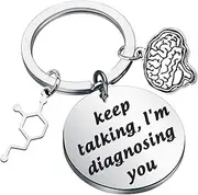 [Gzrlyf] Psychologist Keychain Keep Talking I'm Diagnosing You Keychain Psychology Gifts for Psychologists