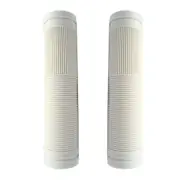 Bulletproof Coloured Rubber Mountain Bike Grips 130mm with Closed Ends White