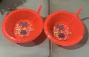 Paw Patrol Kids Cereal Bowl Plastic Built-in Straw Chase Sky Rubble Set Of 2 ZAK