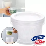 Box Ginger Onion Storage Kitchen Garlic Food Container Round Drain Sealed