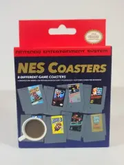 Nintendo NES Classic Video Game Cartridge 8 Coasters for Drinks Mario Zelda Duck