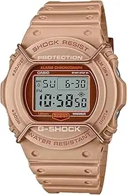 [Casio] G SHOCK DIGITAL TONE ON TONE EL LIGHT, S/W, ALARM, 200M WR BROWN CASE & BAND, RESIN