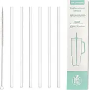 YSHIGUING Replacement Straw for Stanley 40 oz & 30 oz Tumbler, 6 Reusable Straws with Cleaning Brush, BPA-Free, Clear Plastic, Durable & Easy to Clean