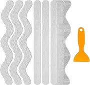 Ketilrub Pack of 24 Non-Slip Sticker Set with Premium Scraper, Transparent & Self-Adhesive, for Showers, Bathtubs, Stairs and Kitchen, All-Round Safe Non-Slip Mat for Home (Colourless)