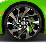 16" Machined/Black 10-Spoke Alloy Rim by JTE Wheels for 16-20 Honda Civic (16x7) (for: Honda)