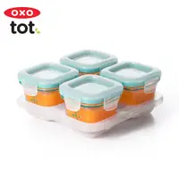 在飛比找松果購物優惠-OXO tot 好滋味玻璃儲存盒4oz-靚藍綠 (8折)