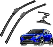 2 Pcs/set Front Window Windscreen Wiper Blades Brushes Cutter Accessories 24"+18" Wiper,For Mazda CX-5 CX5 KE MK1 2012 2013 2014 2015 2016 2017