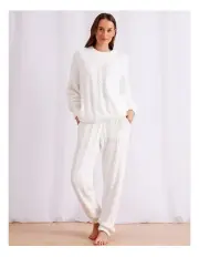 [Chloe & Lola] Cosy Cable Crew Long Sleeve Top in Ivory