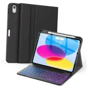 for iPad (A16) 11th/10th Generation Case with Keyboard(2025/2022)-7 Ebony