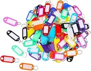 COHEALI 200pcs Plastic Key Tags Colored Key Labels Key Chain Tag Identifiers Bulk Multi-use Luggage Tags Keychain Luggage Tag