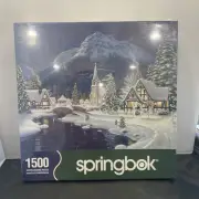 Moonlit Village 1500 Piece 28.75" x 36" Puzzle - NEW / SEALED - Christmas Winter