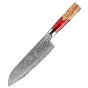 7-Inch VG10 Damascus Steel Chef Knife Razor Sharp Red