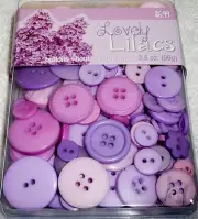 Blumenthal Lansing Buttons - Assorted Sizes 3.5 oz Pack LOVELY LILACS