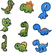 CORHAD 9pcs Adorable Cartoon Dinosaur Embroidered Sewing Patches Applique DIY Accessories for Clothes T Shirts and Jeans for Fashion Crafts