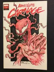 ABSOLUTE CARNAGE #1 Comic Book ORIGINAL ART COVER Muller MARVEL 2019