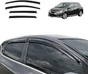 OAD4X4 Weathershields Compatible with Nissan Pulsar Hatch C12 2013-2016, Weather Shields Window Visors Wind Deflectors Sun Rain Guard 4PCS Set