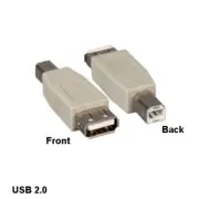 Kentek USB 2.0 Type A Female to Type B Male Adapter Printer Scanner Modem PC HDD
