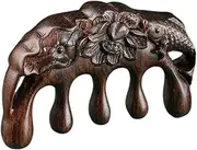 Beatifufu Sandalwood Massage Comb Wooden Scalp Massager Scalp Massage Brush Anti-hair Loss Portable