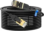Cat 8 Ethernet Cable 20M High Speed Heavy Duty 26AWG Cat8 LAN Network Cable 40Gbps, 2000Mhz with Gold Plated RJ45 Connector, Outdoor&Indoor Internet Cable Compatible for Router Gaming Modem Xbox