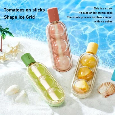 Homemade Ice Mold Maker, Reusable Popsicle Mold With Straw For Family Fun And