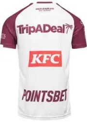Manly Sea Eagles 2024 NRL Mens White Coaches Training Shirt Sizes S-7XL BNWT