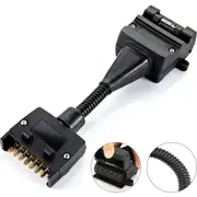 Flat Plug Adaptor Trailer 12 Pin Female Socket To 7 Pin Caravan Wiring Connector