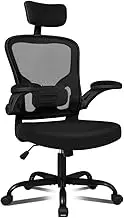 ALFORDSON Ergo Black Executive Computer Desk Chair 150° Tilt with SGS Listed Gas-Lift, Mesh Ergonomic Office Chair with Adjustable Headrest & Flip-up Armrest, Swivel Gaming Chair for Max 180kg