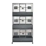 YES4PETS 187cm XL Triple Stackers Breeding Bird Parrot Cage Aviary Cockatoos
